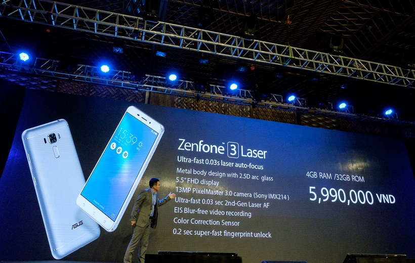 Giá bán và cấu hình của Zenfone 3 Laser.