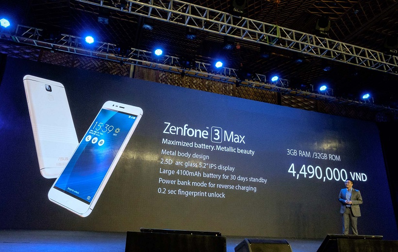 Giá bán và cấu hình của Zenfone 3 Max.