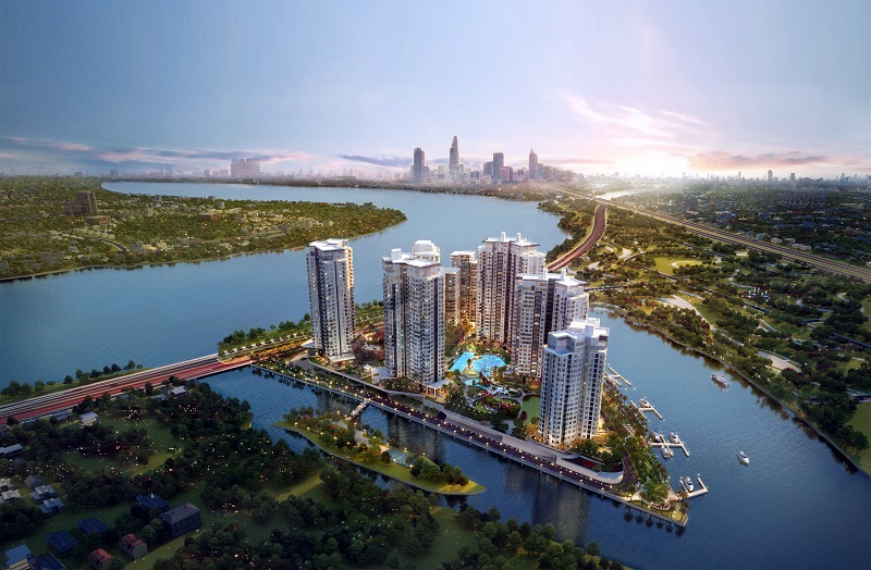Diamond Island - dự án khu căn hộ cao cấp ven sông được lựa chọn nhiều nhất hiện nay.