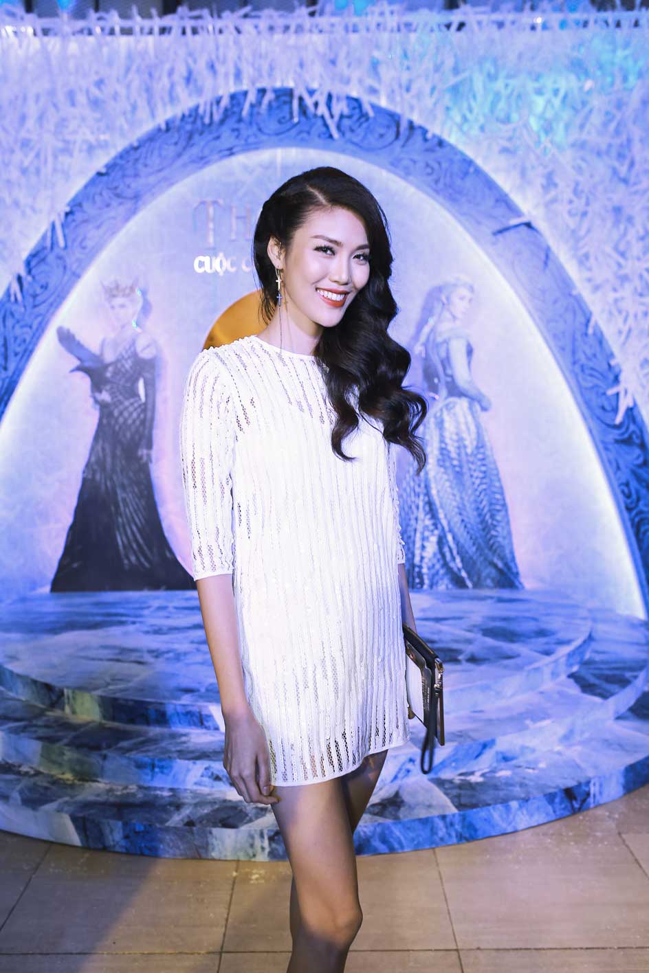 Hoa hậu Lan Khuê rạng rỡ tại buổi giới thiệu phim