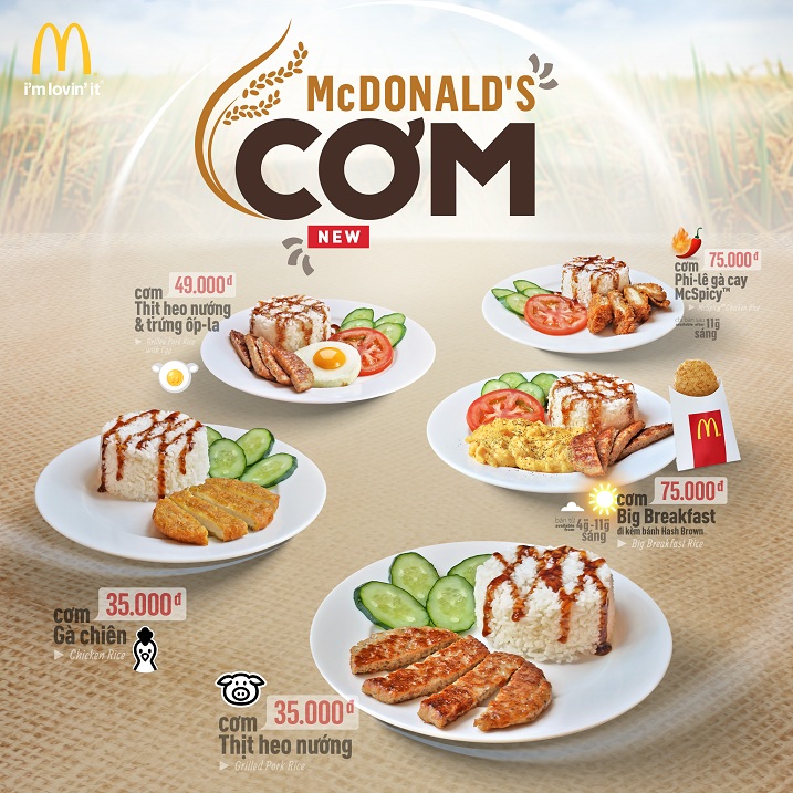 5 món cơm mới ra mắt tại McDonald's Việt Nam.