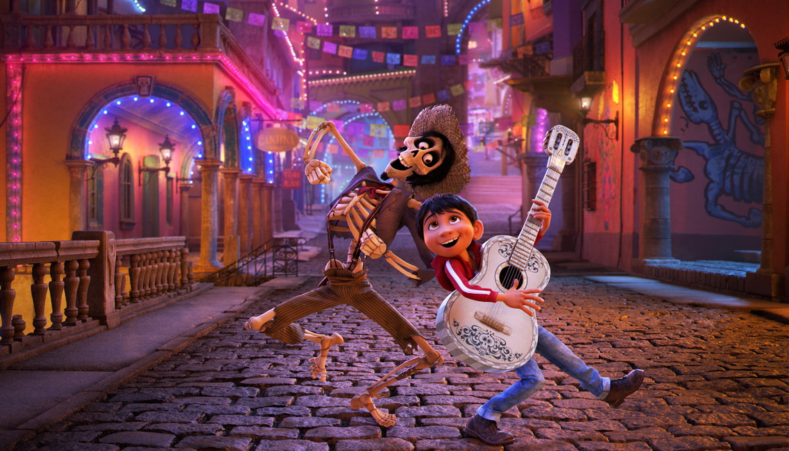 NAME THAT TUNE – In Disney•Pixar’s “Coco,” Miguel’s love of music ultimately leads him to the Land of the Dead where he teams up with charming trickster Hector. “Coco” features an original score from Oscar®-winning composer Michael Giacchino, the original song “Remember Me” by Kristen Anderson-Lopez and Robert Lopez, and additional songs co-written by Germaine Franco and co-director/screenwriter Adrian Molina. Also part of the team is musical consultant Camilo Lara of the music project Mexican Institute of Sound. In theaters on Nov. 22, 2017. © 2017 Disney•Pixar. All Rights Reserved.