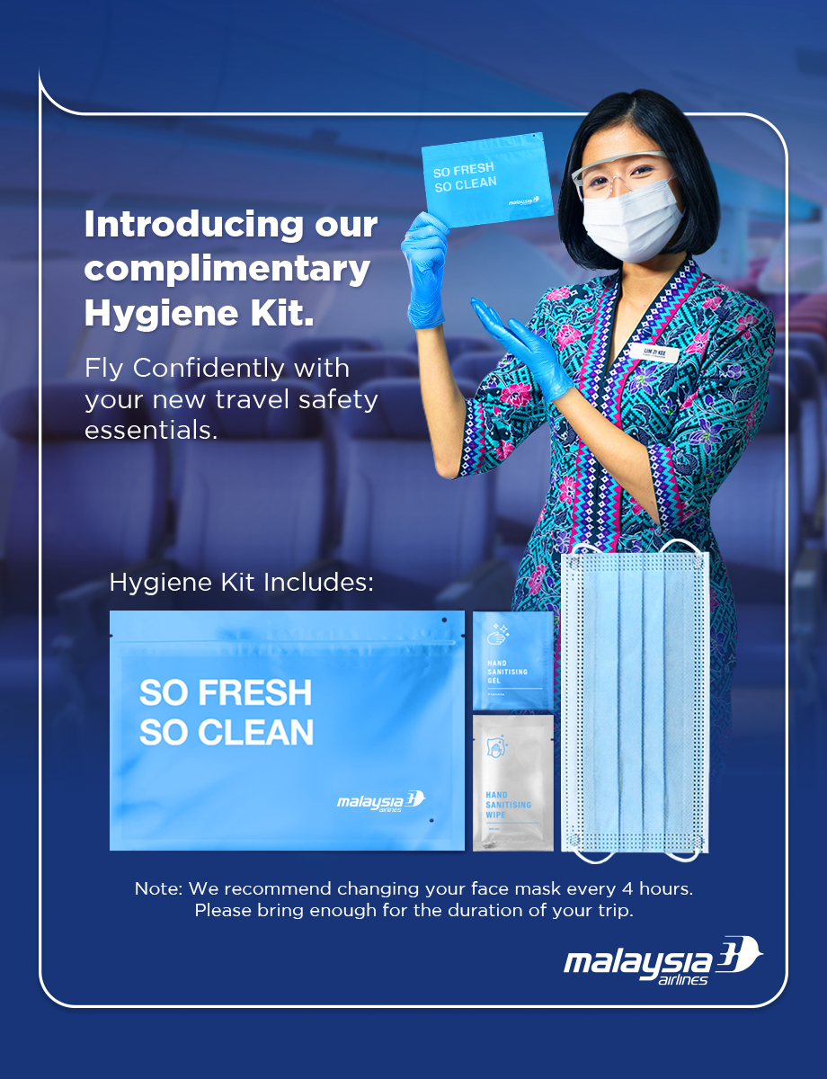 Malaysia Airlines tặng bộ dụng cụ vệ sinh miễn phí