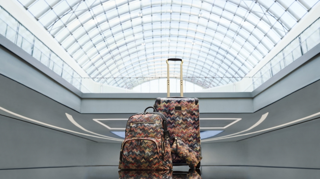 Tumi kết hợp Missoni bộ sưu tập bst vali túi xách du lịch mới