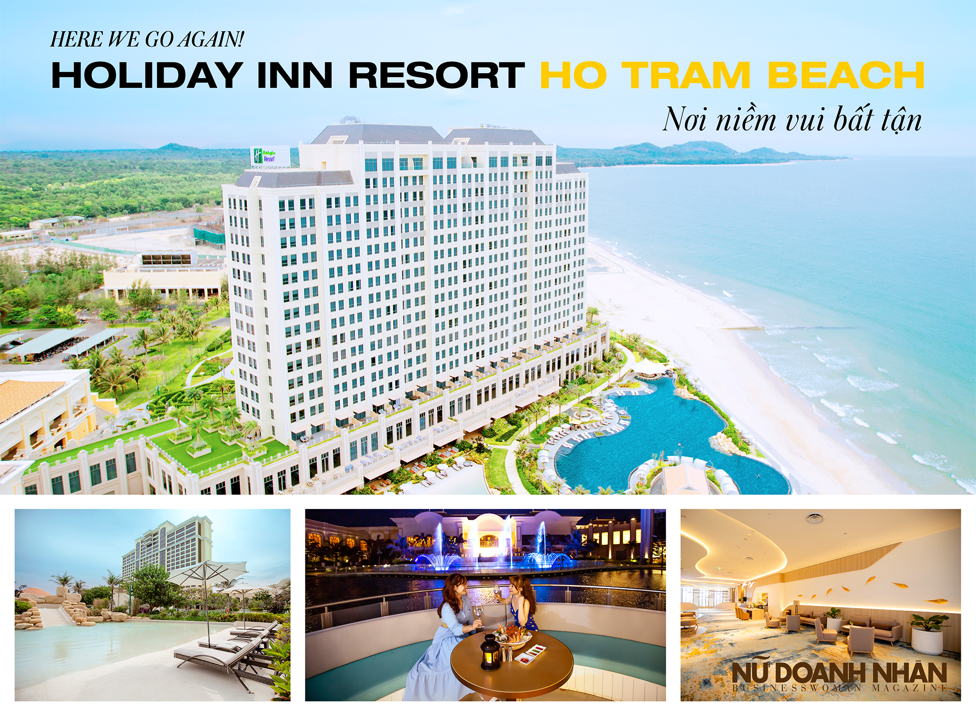 tạp chí nữ doanh nhân review Holiday Inn Resort Ho Tram Beach