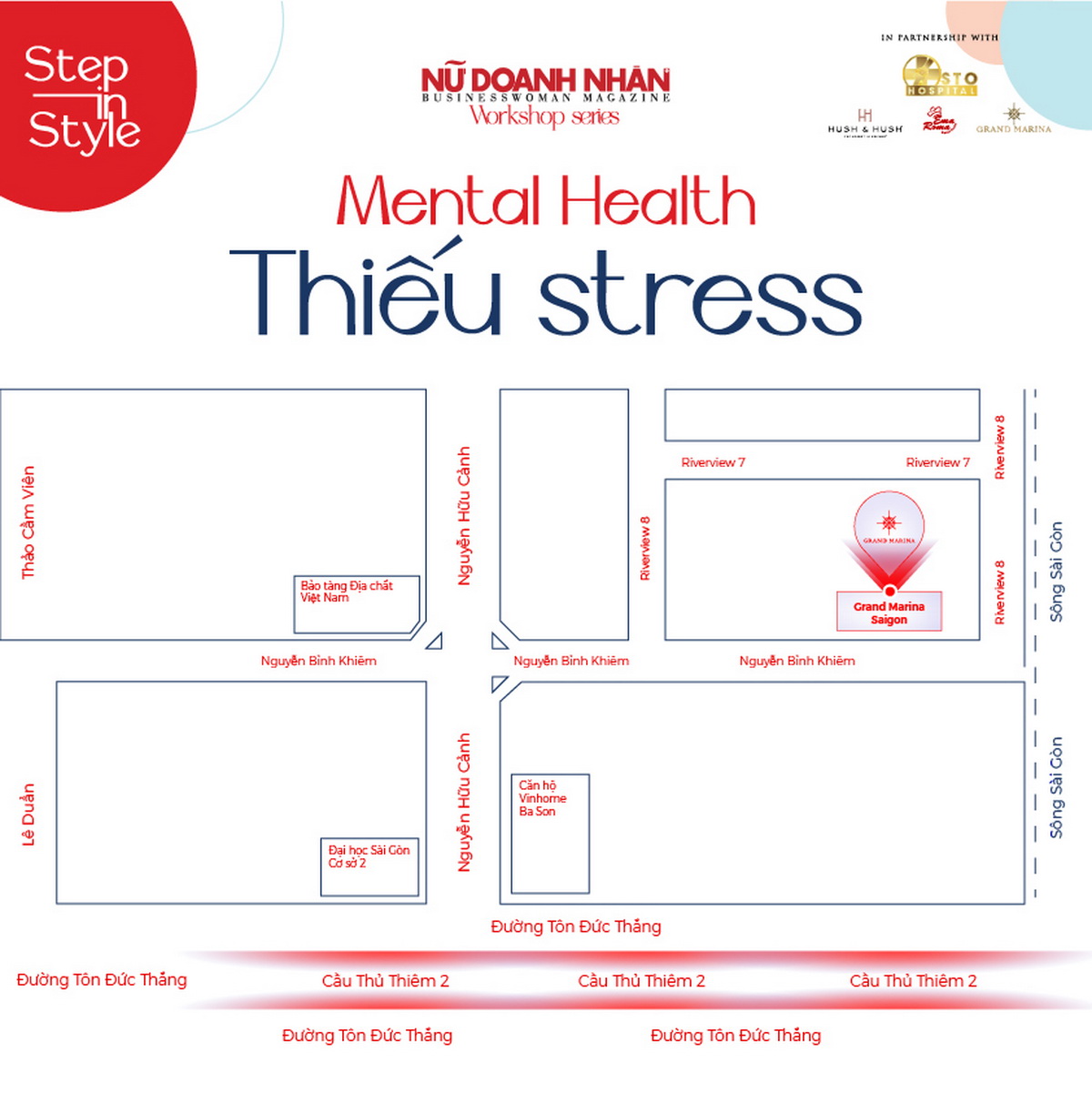 Sơ đồ đường đi đến workshop Mental Health: Thiếu Stress