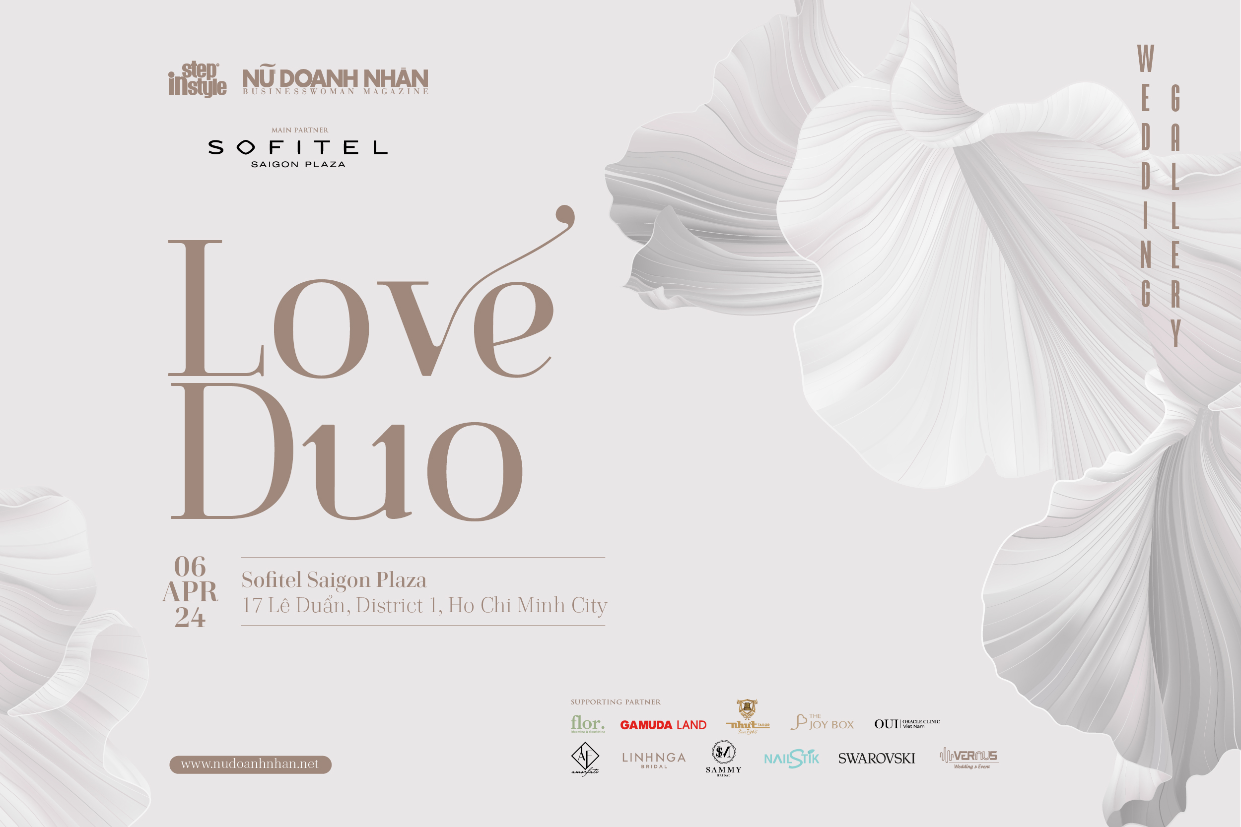 Tạp chí Nữ Doanh Nhân và Step in Style tổ chức Wedding Gallery: Love Duo ngày 06.04.2024