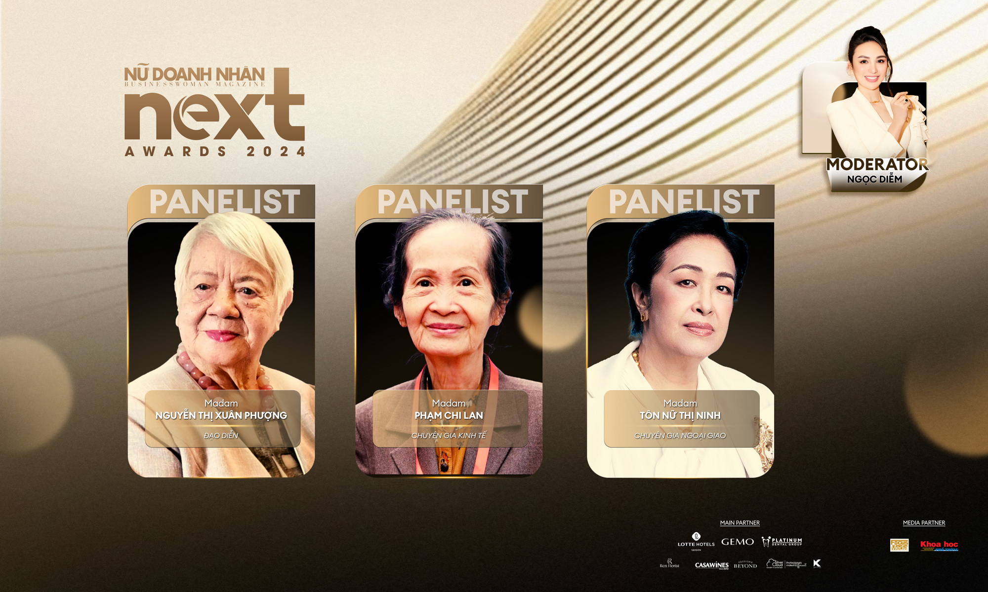 Diễn giả đối thoại NEXT AWARDS 2024 giải thưởng tạp chí nữ doanh nhân ban cố vấn