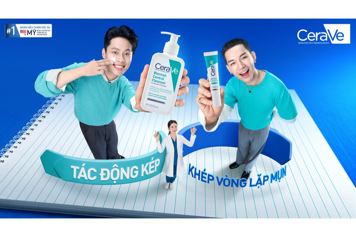 Bộ 3 sản phẩm từ Cerave giúp nuôi dưỡng làn da bị mụn