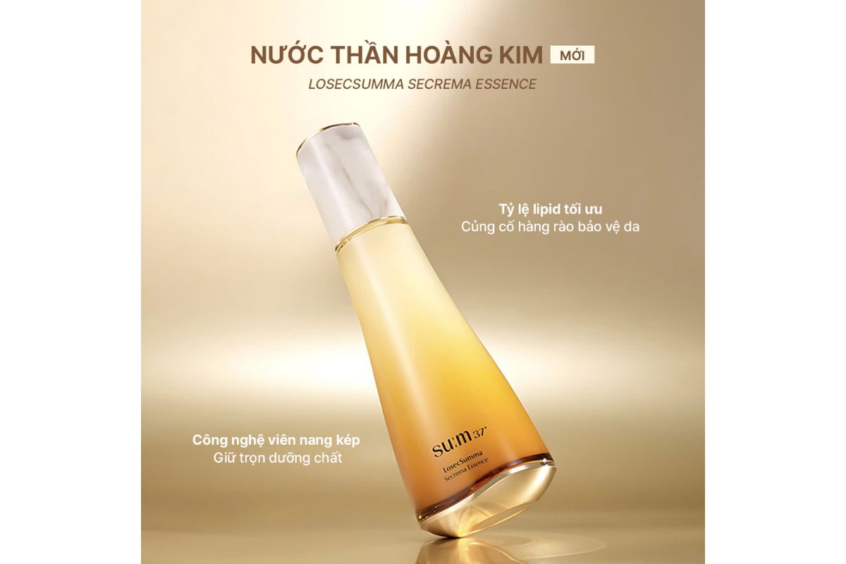 Nước thần hoàng kim LosecSumma Secrema Essence giúp bảo vệ và phục hồi làn da