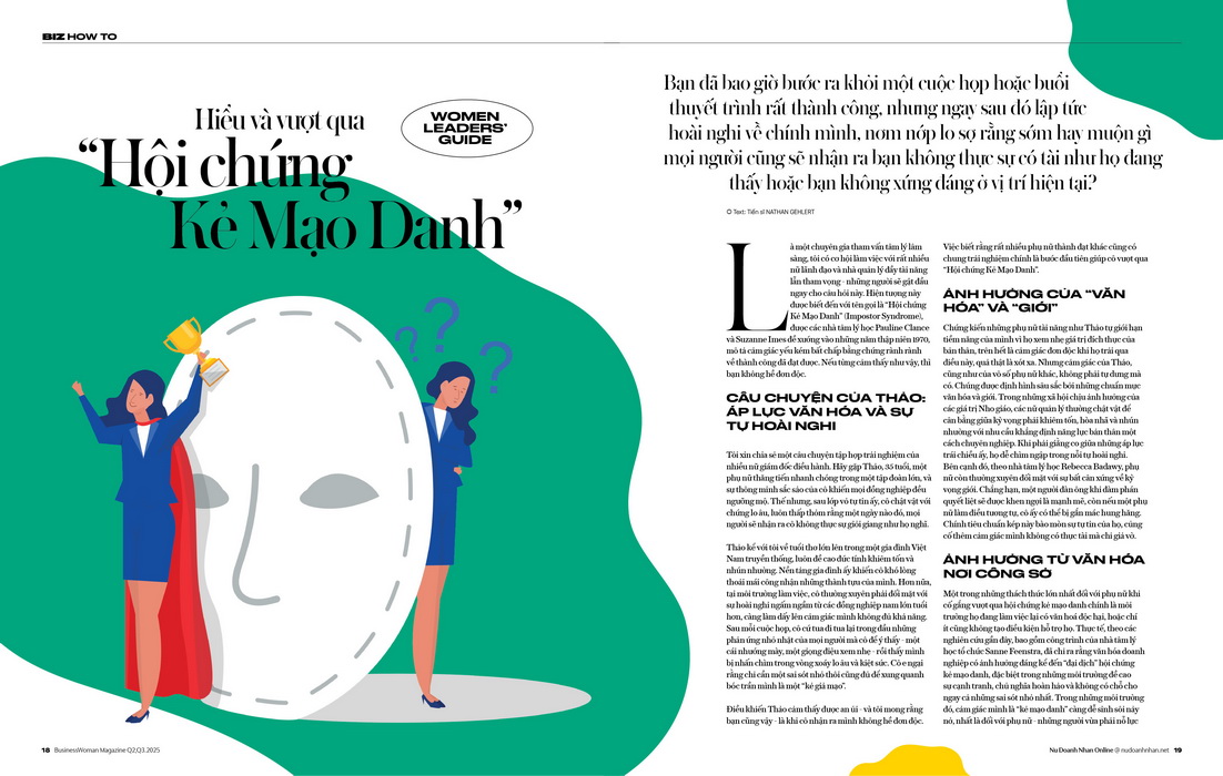 Hội chứng Kẻ Mạo Danh tâm lý nữ lãnh đạo