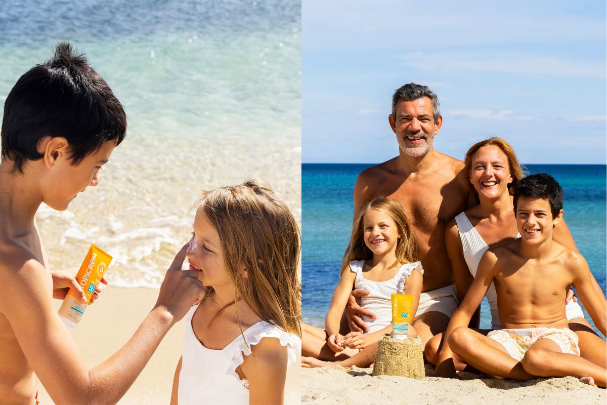 Kem chống nắng Topicrem Sun Protect Moisturizing Sun Milk có thể dùng cho người lớn và trẻ em từ 3 tuổi trở lên