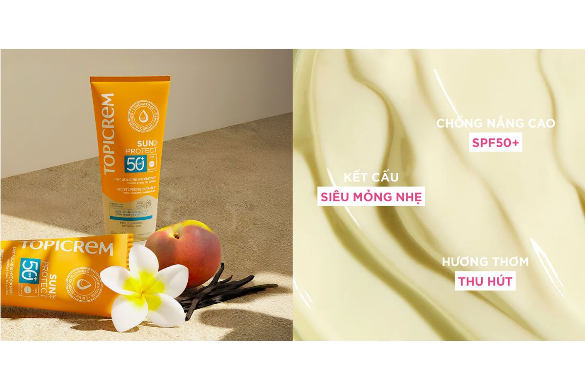 Topicrem Sun Protect – Bảo vệ da tối ưu, chống UVA – UVB phổ rộng