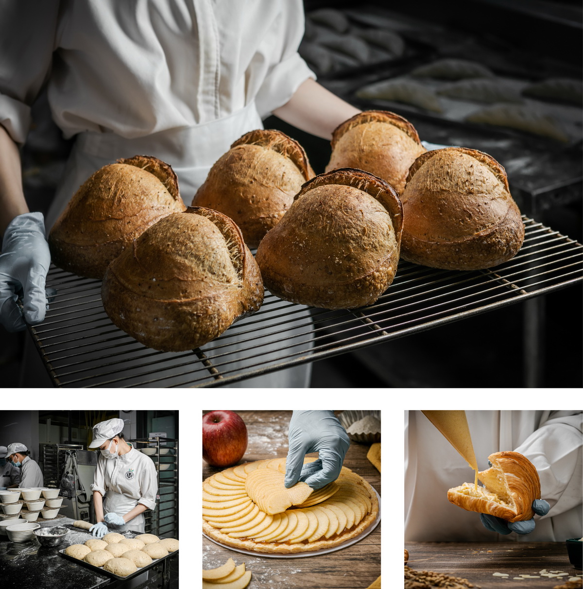 Bánh mì artisan thủ công, làm từ nguyên liệu tuyển chọn, phản ánh trọn vẹn giá trị cốt lõi:  Chân thật – Cam kết – Chất lượng – Tươi ngon – Gắn kết.