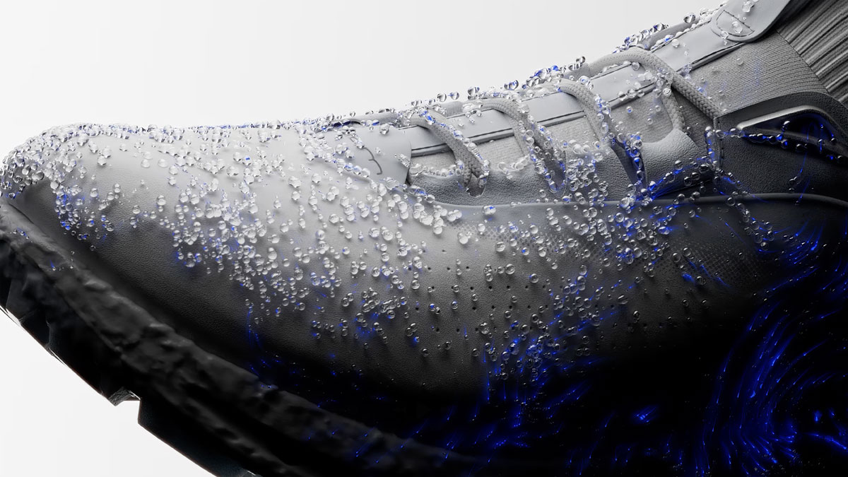 Công nghệ GORE‑TEX SURROUND® tích hợp trên mũ da ECCO  BIOM C5. 