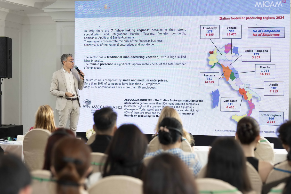 Ông Matteo Scarparo, Trưởng Bộ phận Thương mại Toàn cầu và Dịch vụ Kinh doanh thuộc Hiệp hội các nhà sản xuất giày dép Ý