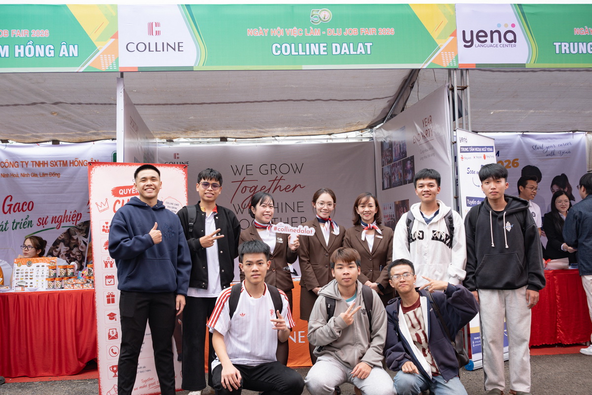 Colline Dalat đồng hành cùng DLU Job Fair 2026, kết nối cơ hội nghề nghiệp cho sinh viên Trường Đại học Đà Lạt.