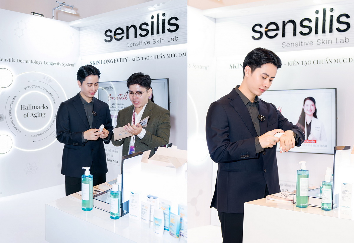BS. CKI Hoàng Trọng Nghĩa tham quan và trải nghiệm dòng sản phẩm Sensilis Hyaluronic